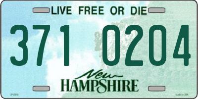 NH license plate 3710204
