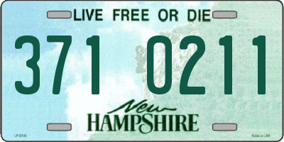 NH license plate 3710211