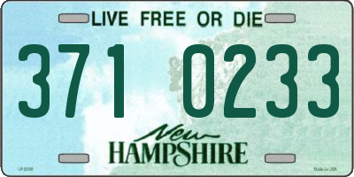 NH license plate 3710233