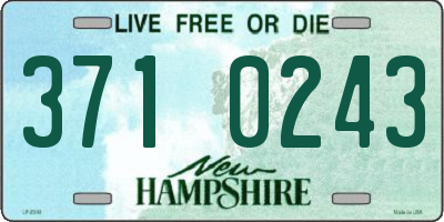NH license plate 3710243