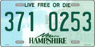 NH license plate 3710253