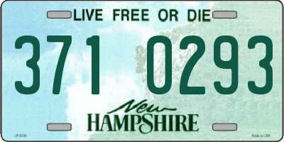 NH license plate 3710293