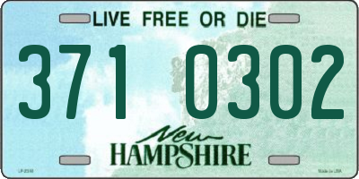 NH license plate 3710302