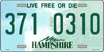 NH license plate 3710310