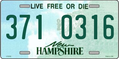 NH license plate 3710316