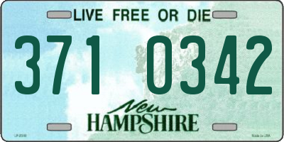 NH license plate 3710342