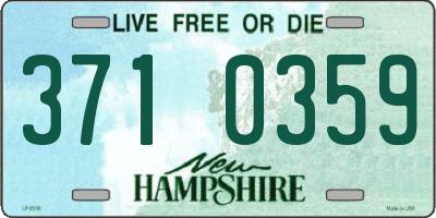 NH license plate 3710359