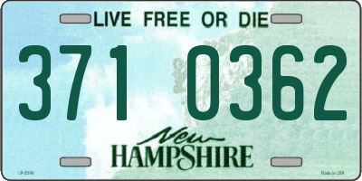 NH license plate 3710362