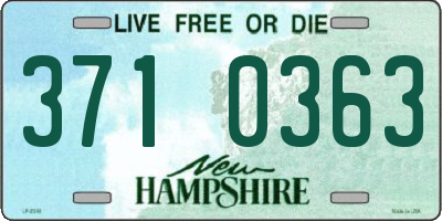 NH license plate 3710363
