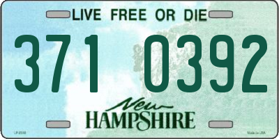 NH license plate 3710392