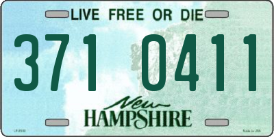 NH license plate 3710411