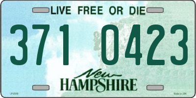 NH license plate 3710423