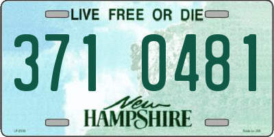NH license plate 3710481