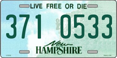 NH license plate 3710533