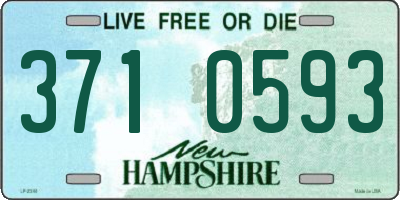 NH license plate 3710593
