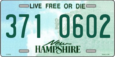 NH license plate 3710602