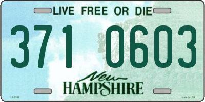 NH license plate 3710603