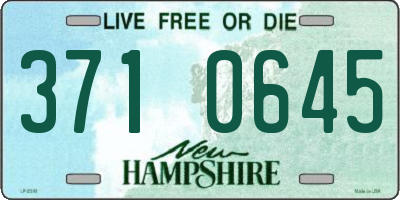 NH license plate 3710645