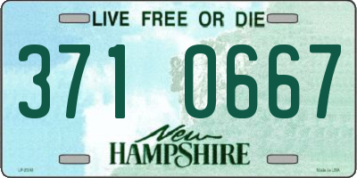 NH license plate 3710667