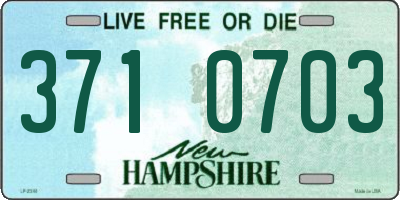 NH license plate 3710703