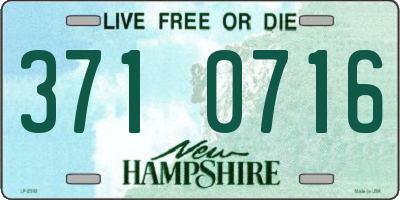 NH license plate 3710716