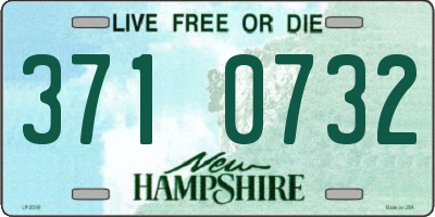 NH license plate 3710732