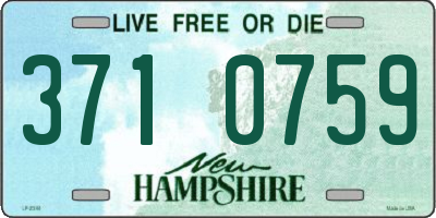 NH license plate 3710759