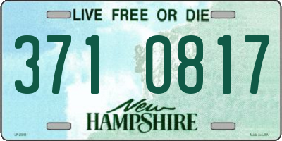 NH license plate 3710817