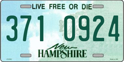NH license plate 3710924