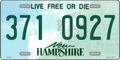 NH license plate 3710927