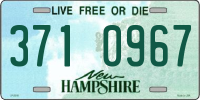 NH license plate 3710967