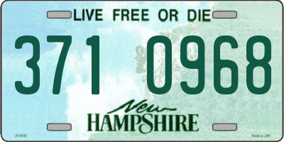 NH license plate 3710968