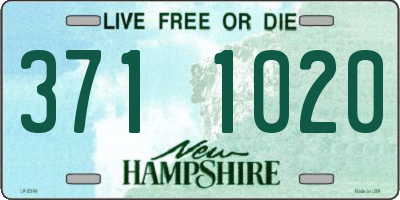 NH license plate 3711020