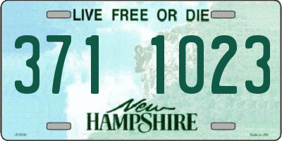 NH license plate 3711023