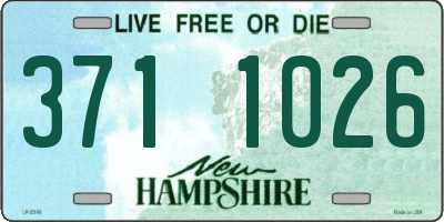NH license plate 3711026
