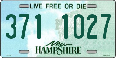 NH license plate 3711027