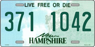 NH license plate 3711042