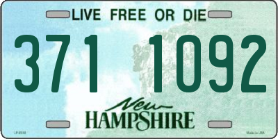 NH license plate 3711092