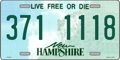 NH license plate 3711118