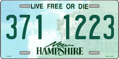 NH license plate 3711223