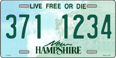 NH license plate 3711234