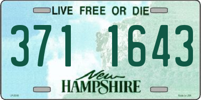 NH license plate 3711643
