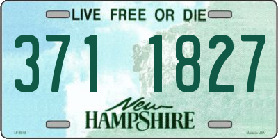 NH license plate 3711827
