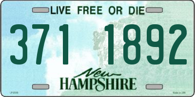 NH license plate 3711892