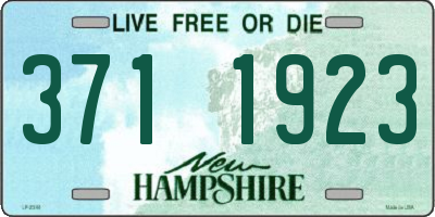 NH license plate 3711923