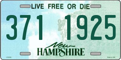 NH license plate 3711925