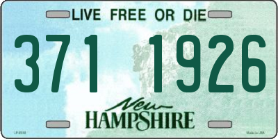 NH license plate 3711926