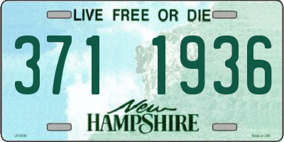 NH license plate 3711936
