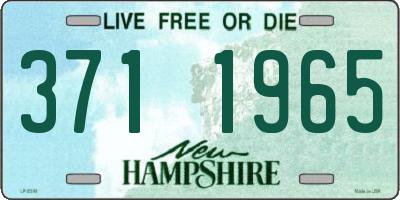 NH license plate 3711965