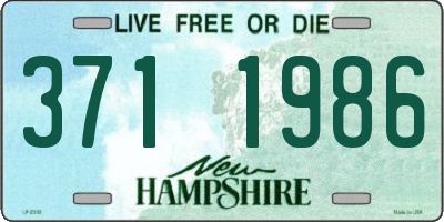 NH license plate 3711986